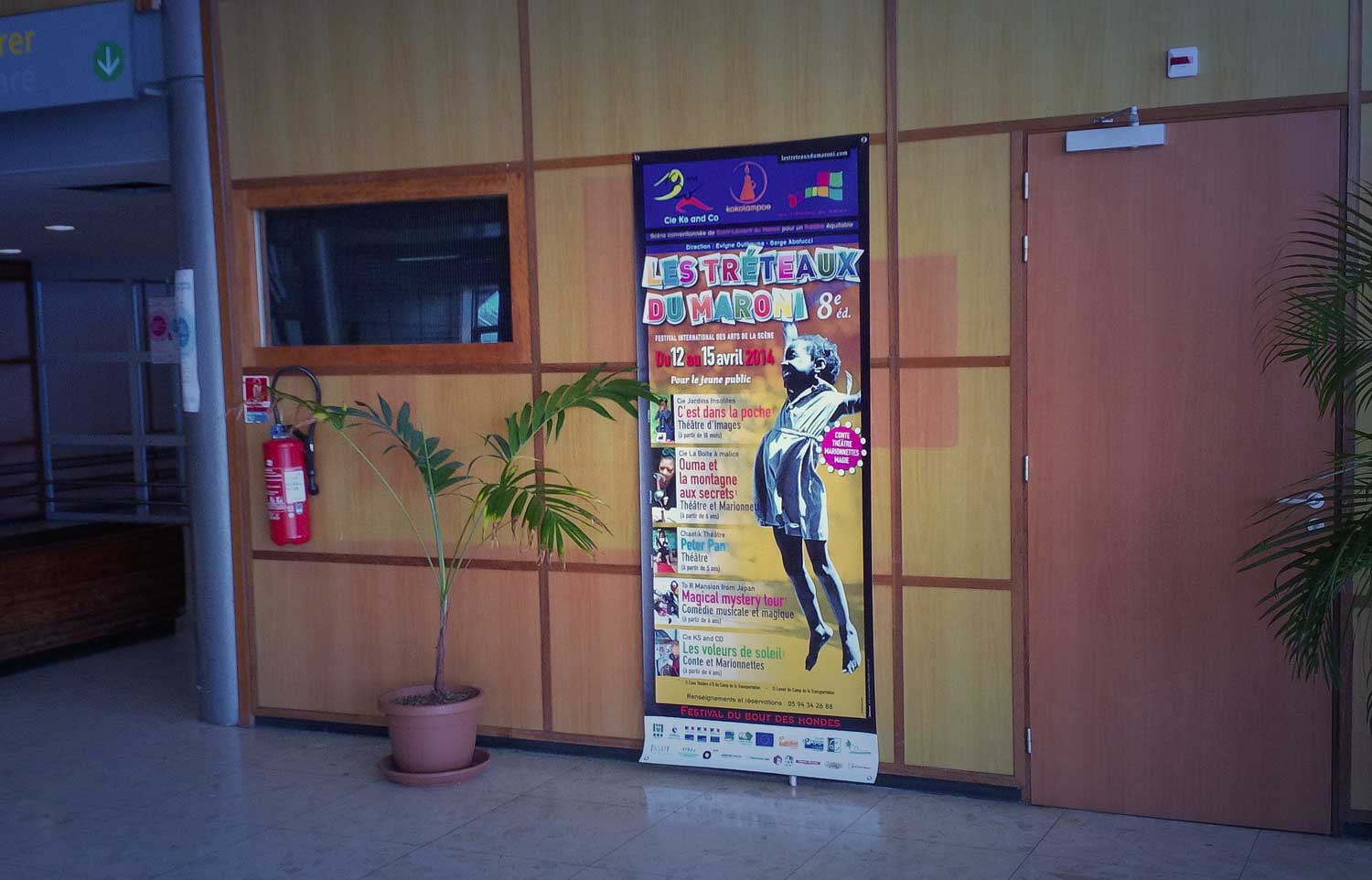 Partenariat kakémono kokolampoe - aéroport de Cayenne - Guyane